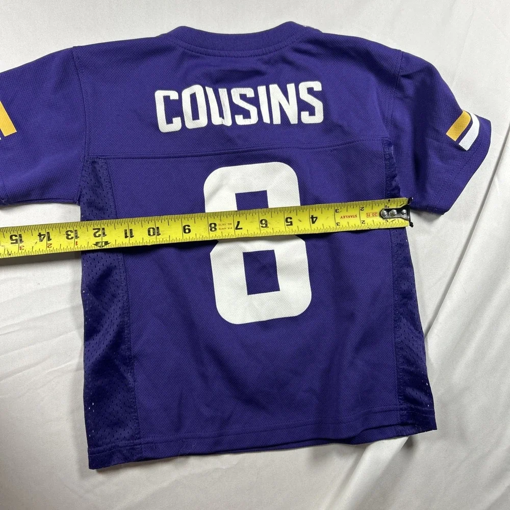 Nike Minnesota Vikings Kirk Cousins 8 Jersey Toddler Kids Small Purple NFL